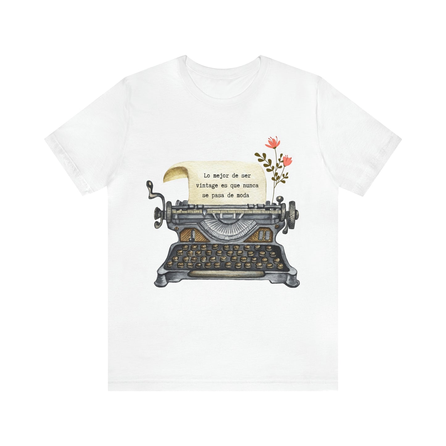 Camiseta Typewriter White