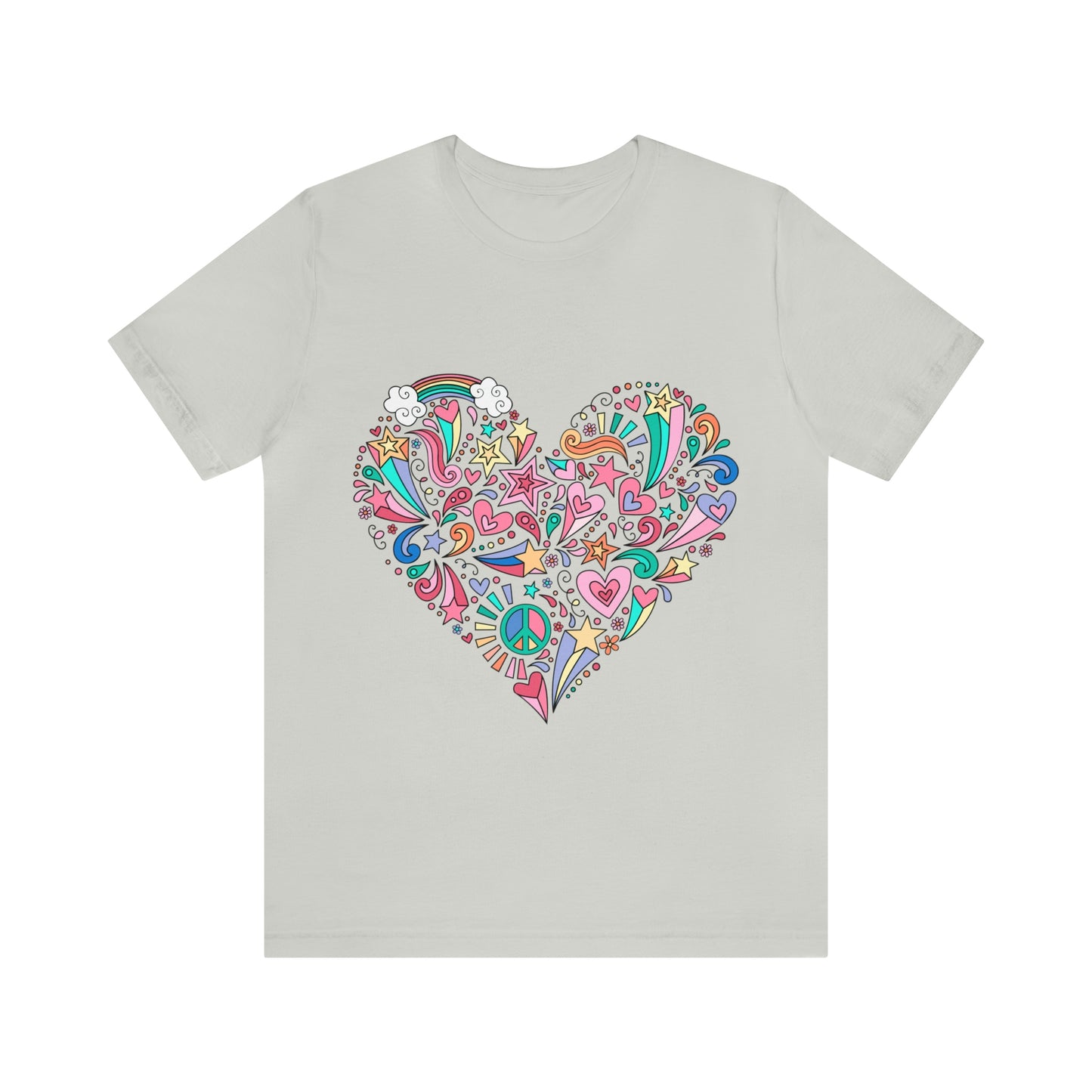 Camiseta Peace and love Silver