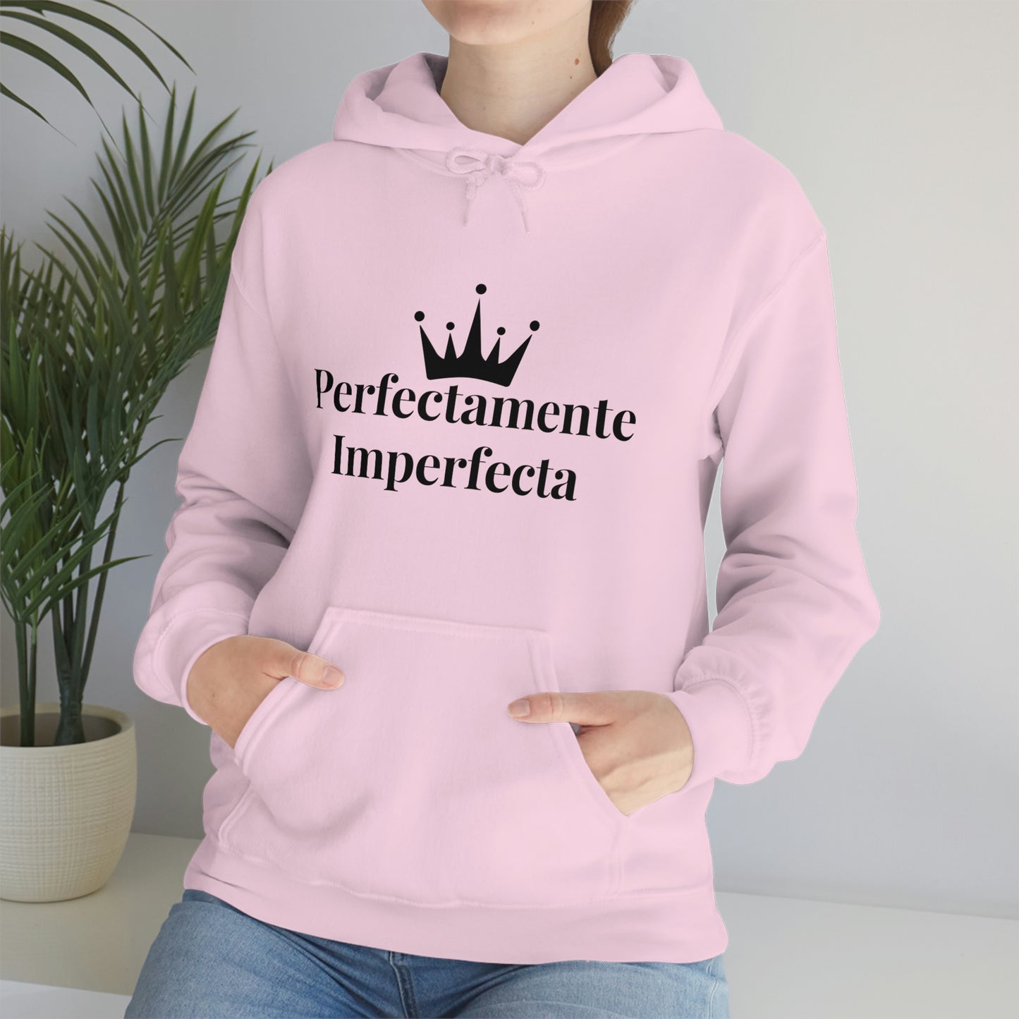 Hoodie Unisex Perfectamente Imperfecta Light Pink