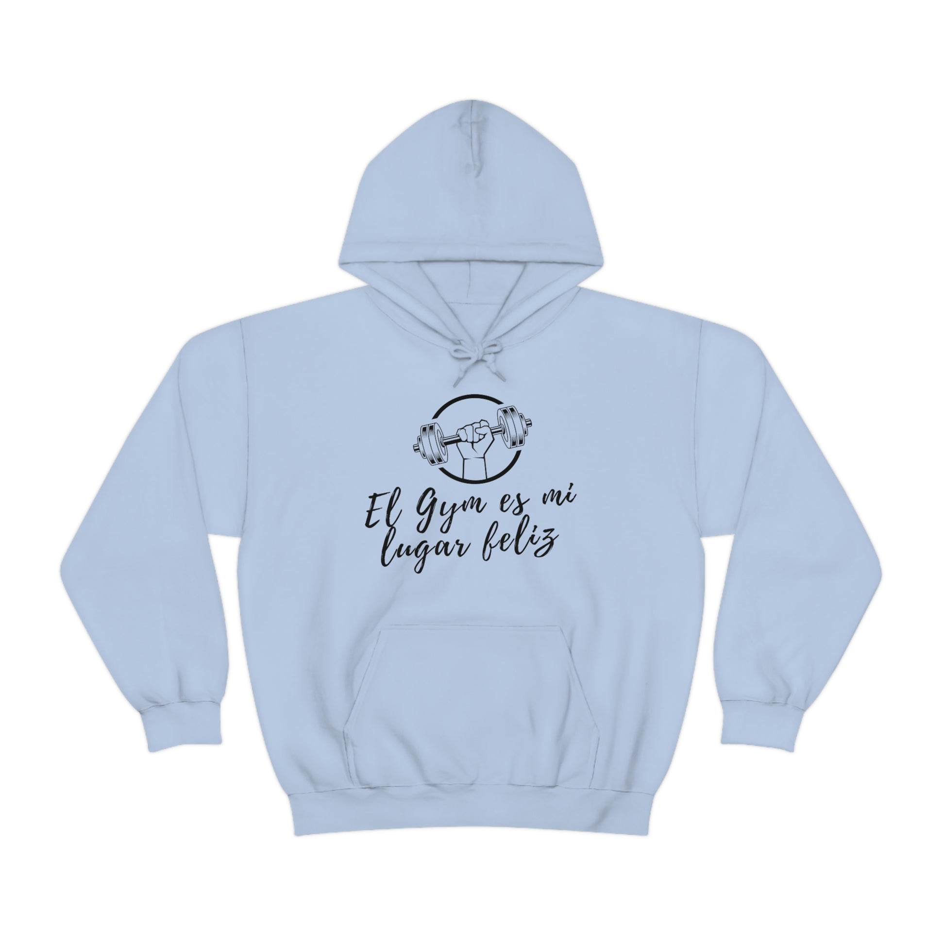 Hoodie Unisex Gym Light Blue